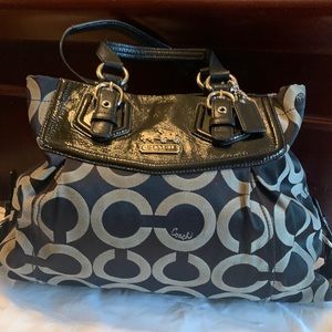 Coach black & grey handbag